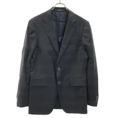 COMME CA MEN コムサメン チェック柄セットアップスーツ 07-03GL02 ネイビー M