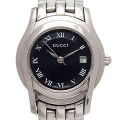 GUCCI 手錶 5500L 黑色 銀色 不鏽鋼 女士 GUCCI【1-0263554】