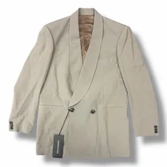 参考上代114950円 未使用 SOSHIOTSUKI 2B DOUBLE BREASTED SHAEL COLLAR JACKET  ショールカラーダブルブレステッドジャケット テーラード ソウシオオツキ S25SS05JKT グレー 46 （11997M）のサムネイル