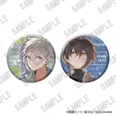 【新品】バッジ・ビンズ [新品] 中島敦＆太宰治(C107) ホログラム缶バッジセット 「文豪ストレイドッグス」