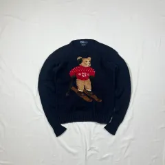 90s ポロ ラルフローレン POLO スキー ベア ニット