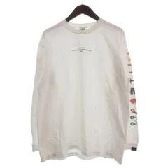 アップルバム APPLEBUM Tシャツ ロンT カットソー 長袖 袖プリント クルーネック L 白 ホワイト ■GY28のサムネイル