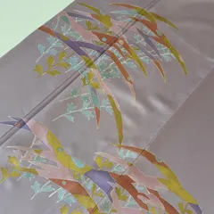 付下げ 作家物 金駒刺繍 裄66 本金箔 一つ紋 正絹 着物 MK-5804