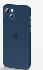 【在庫処分】防止 指紋 軽量 極薄 シンプル レンズ保護 スリム 半透明 ポリプロピレン 0.3mm (青) 超薄型 ケース iPhone13mini用