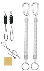 【特価商品】ｶﾗﾋﾞﾅ + + ＆ + + 太め 予備用 カールコードストラップ カールコードストラップ 携帯ストラップパーツ 伸縮 耐久性に優れてる ｾｯﾄ 二重リング付き ﾏｲｸﾛﾌｧｲﾊﾞｰｸﾛｽ 二重リング付ストラップ3本 キーチェーン 3本付 リング