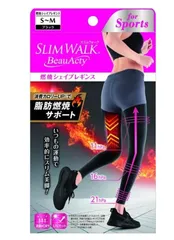 SLIMWALK（スリムウォーク） Beau-Acty 燃焼シェイプレギンス ブラック S-M　MAK0116