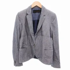 ザラ ベーシック ZARA BASIC テーラードジャケット シングル 総裏地 L グレー /UD