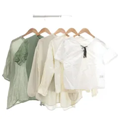 エヘカソポ サマンサモスモス ehka sopo SM2 シャツ ブラウス 5点セット まとめ 刺繍 シアー シースルー 長袖 半袖 M F グリーン ホワイト系 他 /UO MMT