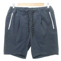 ユナイテッドトウキョウ UNITED TOKYO 美品 ハーフ ショートパンツ ナイロン 無地 薄手 3 約Lサイズ 紺 ネイビー ■YHS7のサムネイル