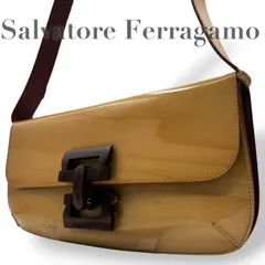 ☆★希少★Salvatore Ferragamo　サルヴァトーレフェラガモ★ショルダーバッグ　ワンショルダー　肩掛け　WOOD　ヴィンテージ★1330