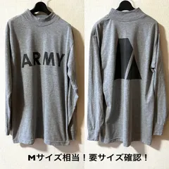 Mサイズ相当！ARMY 古着長袖リフレクターTシャツ ハイネック グレー ミリタリー  軍モノ 放出品のサムネイル