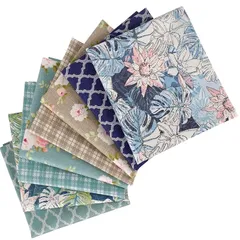 【新品】 8枚セット 花柄 生地 プリント生地 カットクロス 可愛い はぎれ 福袋 DIY手芸用 布セット 46X56cm 1