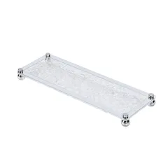 【新品】 [Lapimou] アクセサリートレイ ジュエリートレイ アクセサリー ジュエリー トレイ プレート ウェーブ ガラス 透明 おしゃれ 可愛い 北欧 小物入れ小物置き 鍵置き 鍵 撮影小物 小物トレイ 韓国 韓国雑貨 トレー ニュアンス (ストー 1