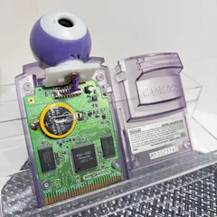 【新品電池交換済】GBC ポケットカメラ ゲームボーイカラー クリアパープル b