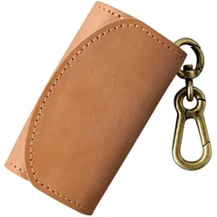 【新品】 [ヴィンセントクラフテッド] 国産 ブライドルレザー 日本製 カラビナ キーケース ＆ コインケース PAOLO 本革 レディース スマートキーケース 小銭入れ 財布 メンズ キーリング ＜キャメルブルーム 09＞ 0