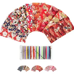 【新品】 JnTech 和柄 生地 はぎれ パッチワーク 布 セット和風柄 花柄 メタル 綿 和布 カットクロス おしゃれ 手芸 DIY 手作り パッチワーク ハンドメイド 和調小花柄きもの風 着物風 和風 おしゃれな生地 プリント 端切れ 手芸用品 裁縫 1