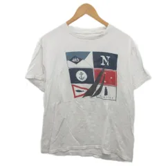 ノーティカ NAUTICA 古着 プリントTシャツ L 白 ホワイト ■MET2