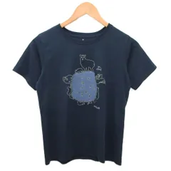 モンベル Montbell Tシャツ カットソー 半袖 プリント 紺 ネイビー S