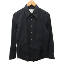 キャサリンハムネットロンドン KATHARINE HAMNETT LONDON シャツ 長袖 コットン 無地 M 黒 ブラック 932S2570のサムネイル