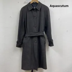 アクアスキュータム クラブチェック トレンチ ウエスト ベルト コート レディース 表記無し ISItems【USED】【古着】【中古】50156372
