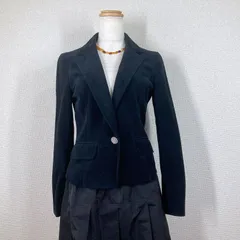 美品 エニィスィス ベロアジャケット 黒 1 S 襟レース 秋冬 フォーマル パーティー 結婚式 セレモニー オンワード樫山 anysis