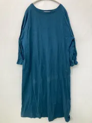 niko and ... ニコアンド ワンピース 4 ブルー コットン 無地 半端袖 ひざ丈 フレア