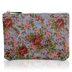 【新品】 [ローラアシュレイ] [Laura Ashley ローラアシュレイ] ポーチ 小物入れ 可愛い おしゃれ レディース 花柄 ボタニカル Cransford クランズフォード 上品 ilpp-02-blue 水色 0
