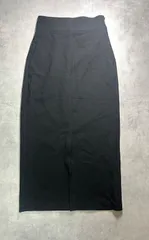 GU カットソーナローミディスカート XS ブラック 黒 ヒップ82cm スリット入り ウエストゴム タイトスカート ロングスカート ジーユー レディース きれいめ カジュアル オフィス 仕事着 小さいサイズ 美シルエット 春夏秋冬 迅速発送