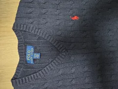 ポロラルフローレン ケーブルニット ベスト ネイビー（綿100％）