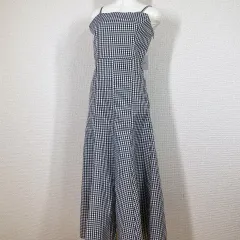 未使用 グレイル ギンガムチェック マーメイドワンピース L 白 黒 バックオープン 背中開き ロング ノースリーブ フレア GRL 美品