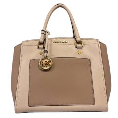 마이클 코스 MICHAEL KORS PS-1906 F19 핸드백 토트 백 숄더백 2WAY 로고 원포인트 매력 부착 마그넷 개폐 골드 쇠장식 핑크