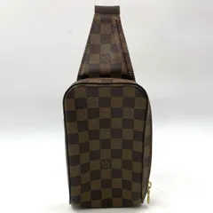 LOUIS VUITTON ジェロニモス ダミエ PVC ブラウン ボディバッグ ゴールド N51994