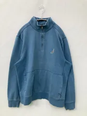 NAUTICA ノーティカ スウェット L ブルー 無地 ワンポイント ブランドロゴ 長袖