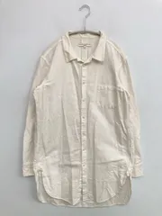 CIAOPANIC チャオパニック シャツ/ブラウス M ホワイト コットン 無地 ロング丈 長袖 レギュラーカラー