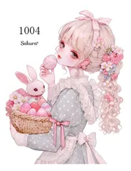 《 No.1004 》Sakuraꕤ オリジナル人物ステッカー シール オリジナルステッカー