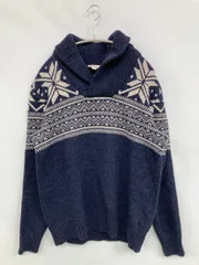 GAP ギャップ ニット/セーター S ネイビー ニット その他総柄 ミドル丈 タートルネック/ハイネック 長袖