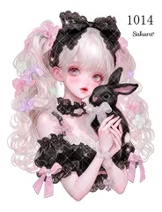 《 No.1014 》Sakuraꕤ オリジナル人物ステッカー シール オリジナルステッカー