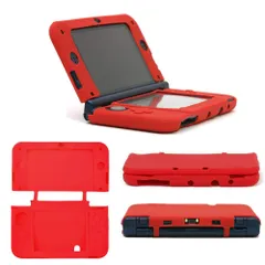 【人気商品】LL シリコン保護カバー 衝撃吸収 3DS 全面保護 着脱簡単 New ケース（レッド）