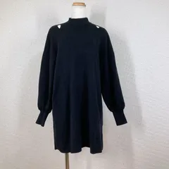 スライ ニットワンピース 黒 1 S チュニック ローゲージ 透け感 コットン 綿 春秋 ミニワンピ 完売品 美品 SLY モード Y2K