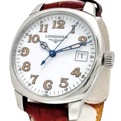 【LONGINES/ロンジン】L2.198.4 スピリット 腕時計 ステンレススチール/レザー クオーツ ホワイト文字盤/ブラウンレザーベルト レディース 【中古】【真子質店】【GD】のサムネイル