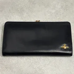 Vivienne Westwood ヴィヴィアンウエストウッド オーブ レザー がま口 長財布 ロングウォレット 財布 ウォレット 札入れ 小銭入れ カードケース 口金 ガマ口 オーブ柄裏地 ゴールド金具 レディース メンズ ユニセックス 人気 定番