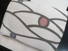 a2507-25 名古屋帯 八寸 美品 正絹 着物 松葉仕立て 綴れ