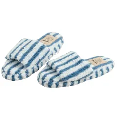 [S.F.Yammy] スリッパ もこもこ 室内 【ふわふわあったか】 ルームシューズ 冬用 暖かい 北欧 (1, ブルー, M, 日本の靴のサイズ寸法, 大人, アルファベット, M) [ブルー] [1] [M]