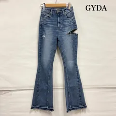 ジェイダ ハイウエスト デザイン フレア デニム クラッシュ ダメージ ストレッチ レディース M ISItems【USED】【古着】【中古】50156375