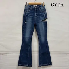 ジェイダ ハイウエスト フレア デニム サイドリップ スリット クラッシュ ダメージ レディース M ISItems【USED】【古着】【中古】50156377