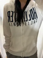 ホリスター 白 フードジップアップ m