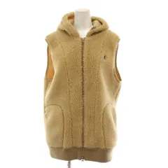 ジムフレックス Gymphlex ベスト L ベージュ 袖なし ボア フード /LP