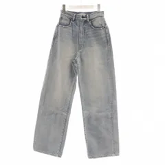 マウジー MOUSSY 24SS HW DAMAGE LOOSE STRAIGHT デニム ジーンズ 25 ライトブルー ルーズストレート ダメージ加工 フルレングス 010HSS11-0330-1 /AU