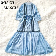 MISCH MISCH ミッシュマッシュ ロングワンピース シフォン レース ブルー系 可愛い 清楚系