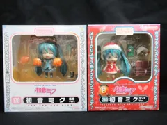 ねんどろいど 初音ミク 応援Ver サンタVer 170 280 2点セット グッドスマイルカンパニー フィギュア 中古■